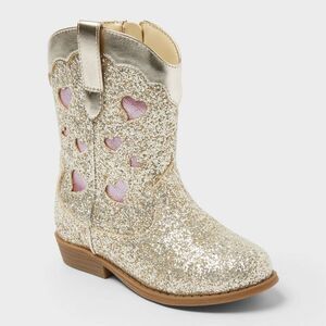 Open Box - Cat & Jack - Toddler Dallas Glitter Western Boots - Cat & Jack  Gold